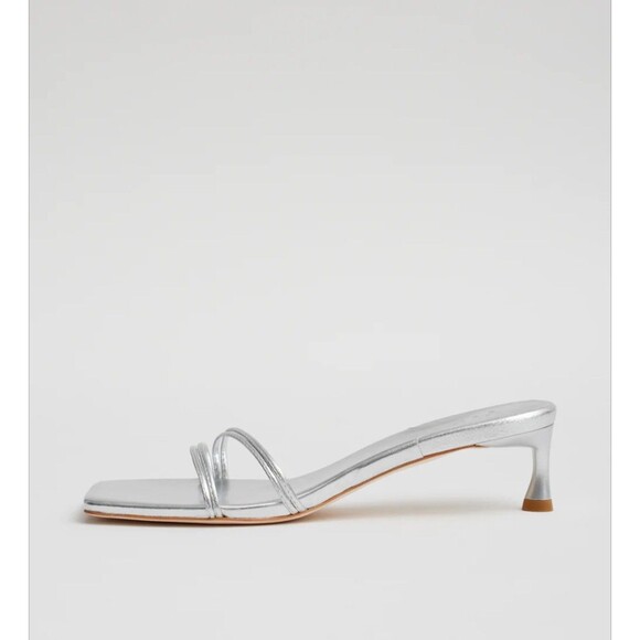 Tibi Jim Nappa Silver Sandal Size 40 US 9.5 - Picture 6 of 11